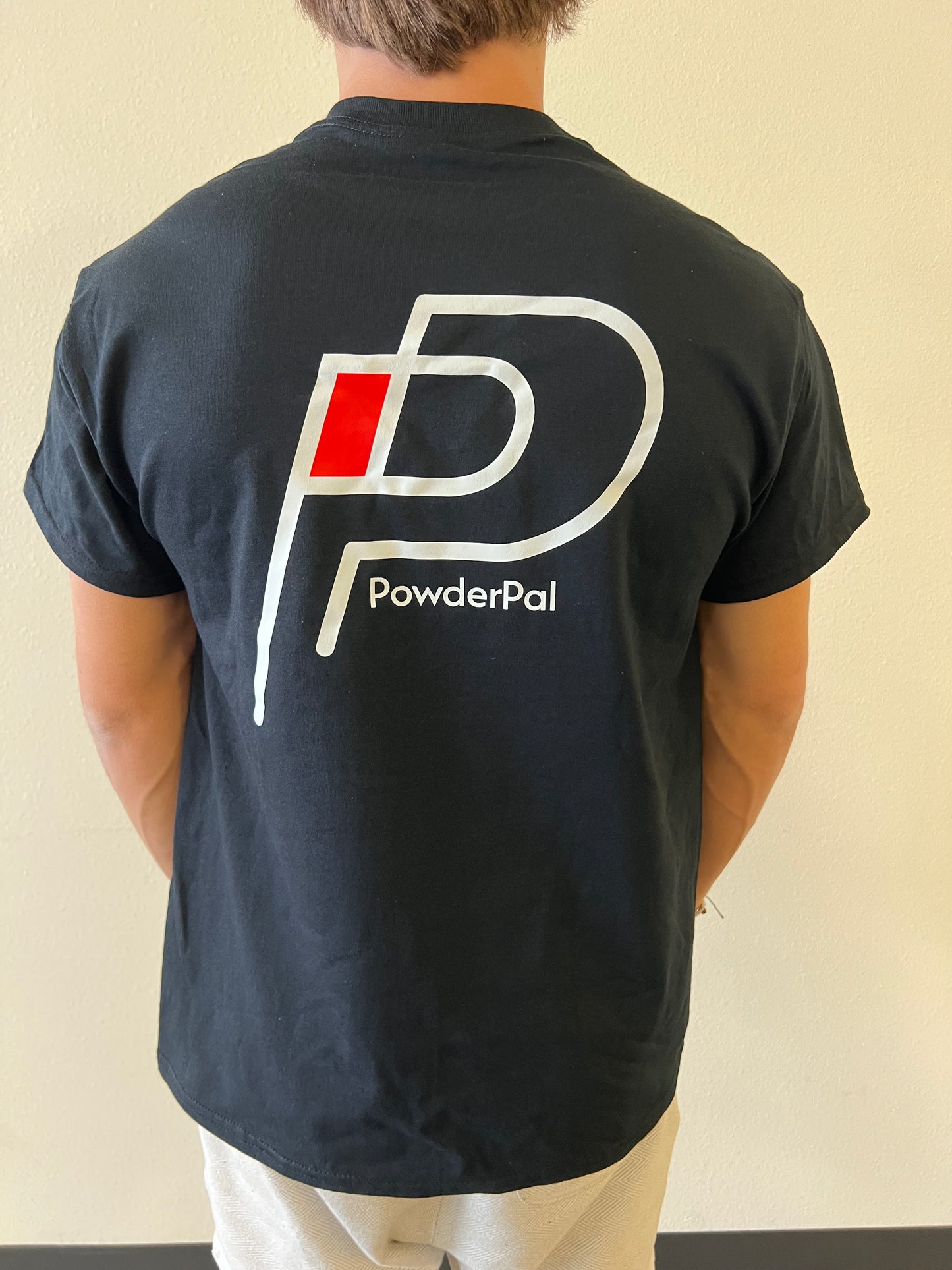 Powder Pal T-Shirt-Unisex top with logo on front and back, short sleeve