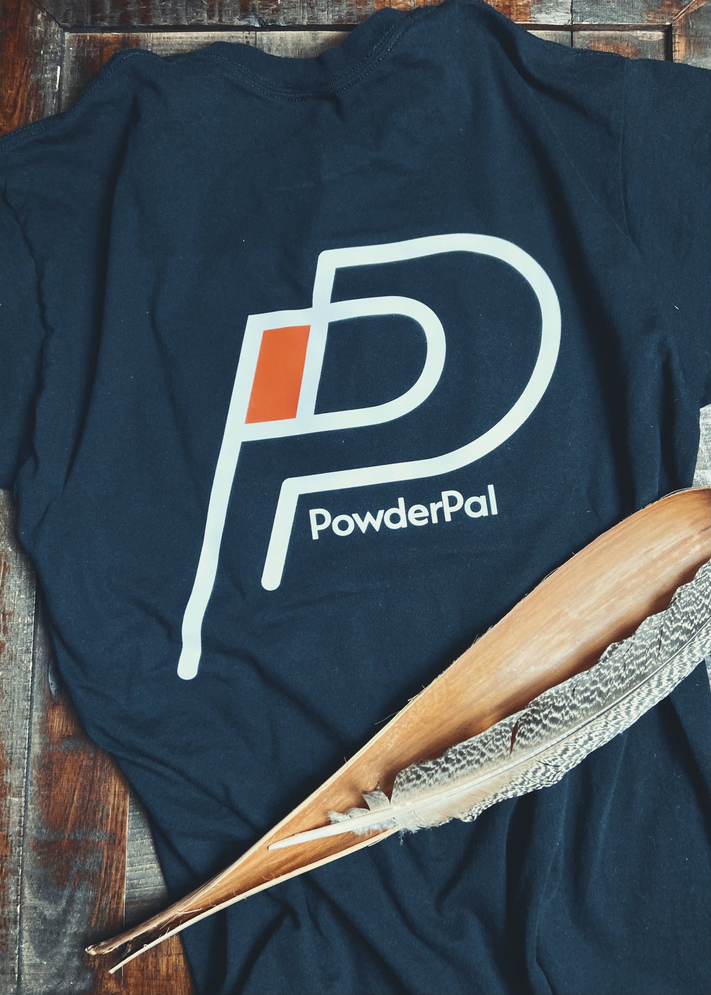 Powder Pal T-Shirt-Unisex top with logo on front and back, short sleeve