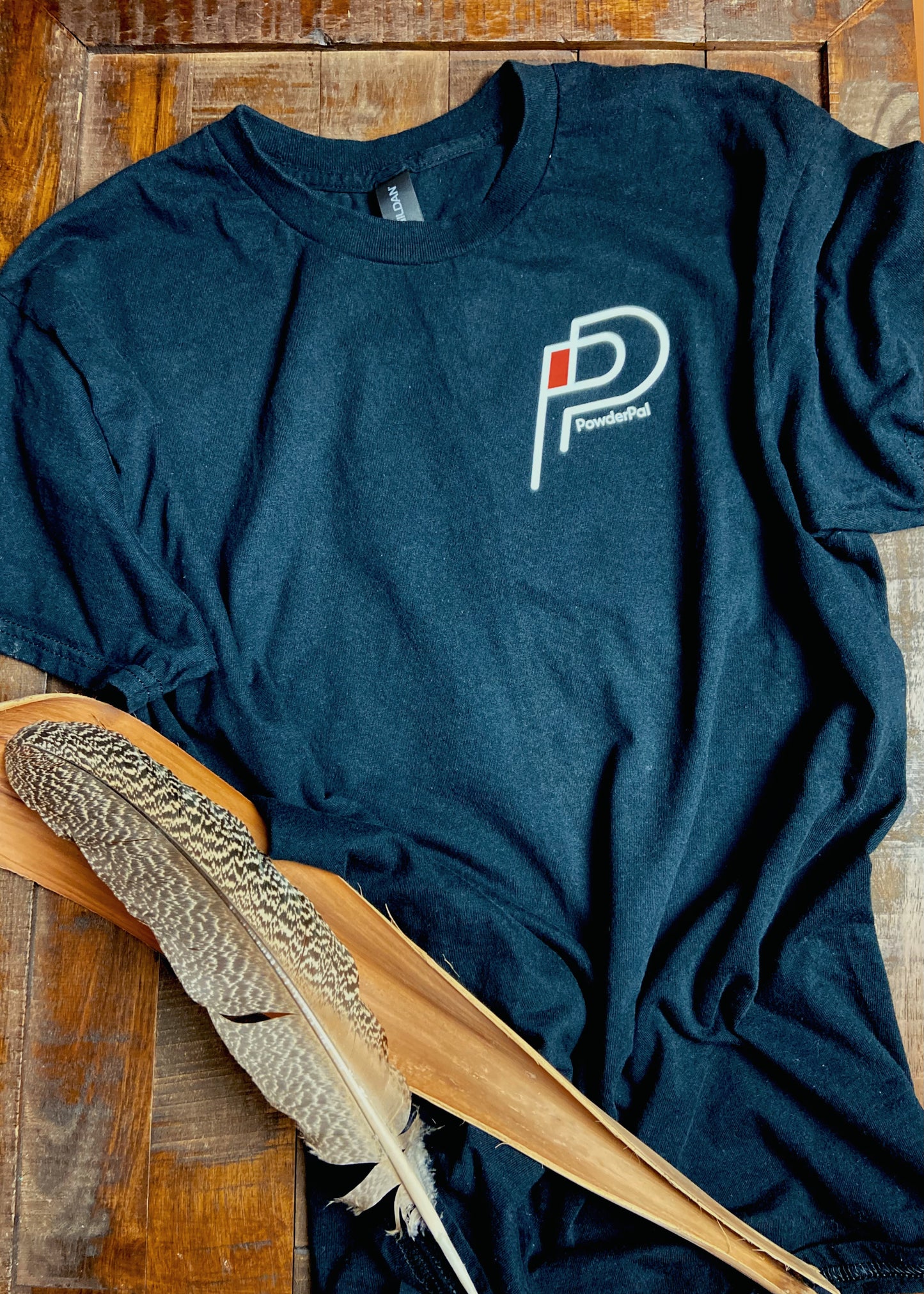 Powder Pal T-Shirt-Unisex top with logo on front and back, short sleeve