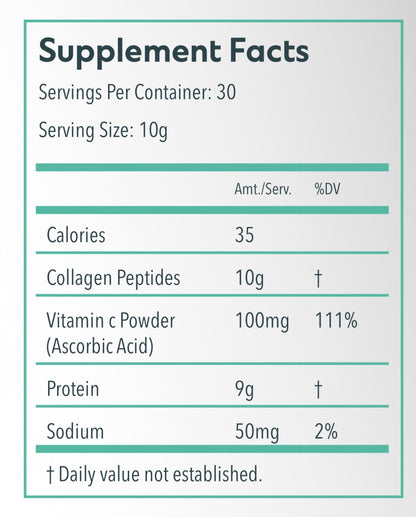 Women’s Unflavored Hydrolyzed Collagen Peptides with Vitamin C for Extra Absorption, with 2-tbsp Powder Pal Multi-Purpose Scoop and Funnel